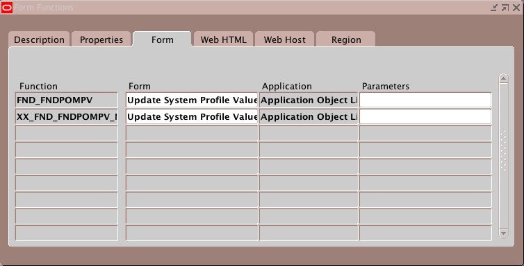 Snapshot 2009 01 16 15 13 37 Form Personalization: Limit Site Level Profile Options Access on the form FNDPOMPV